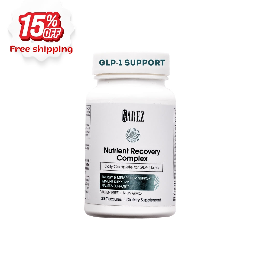 GLP-1 Support Capsules - Methylated Vitamins & Chelated Minerals - Energy, Metabolism, Digeston, Hair & Daily Nutrient Support - With Ginger for Nausea - Gentle on Stomach — 30 Day Supply